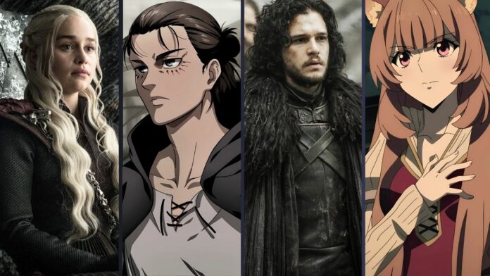Animes para fs de Game of Thrones Animes para fãs de Game of Thrones