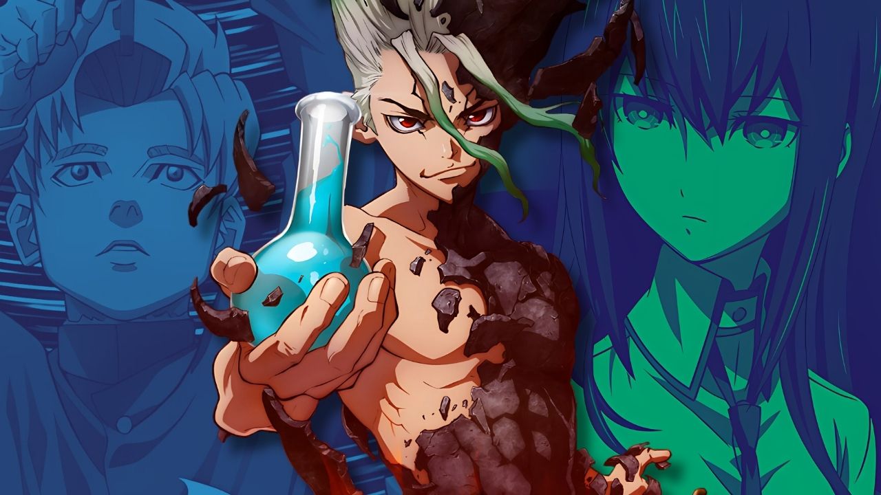 Animes ciência Dr Stone